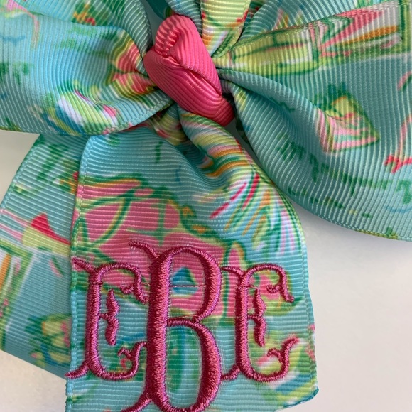 Florida Hair Bow, Any 3 initials monogram - Picture 7 of 8